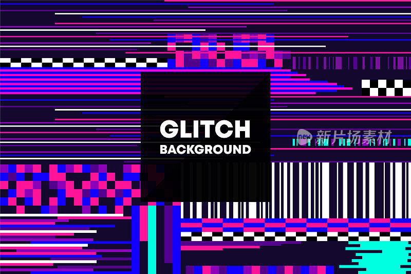 Vector colored glitch background, geometric background